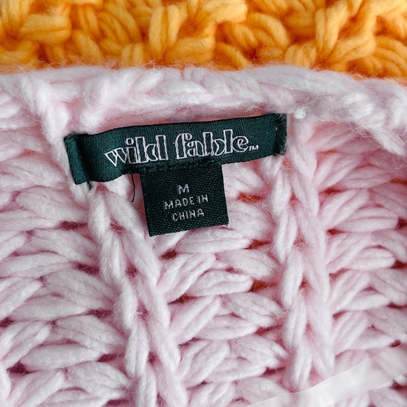 Wild Fable Color Block Chunky Knit Sweater Size Medium - Picture 6 of 9